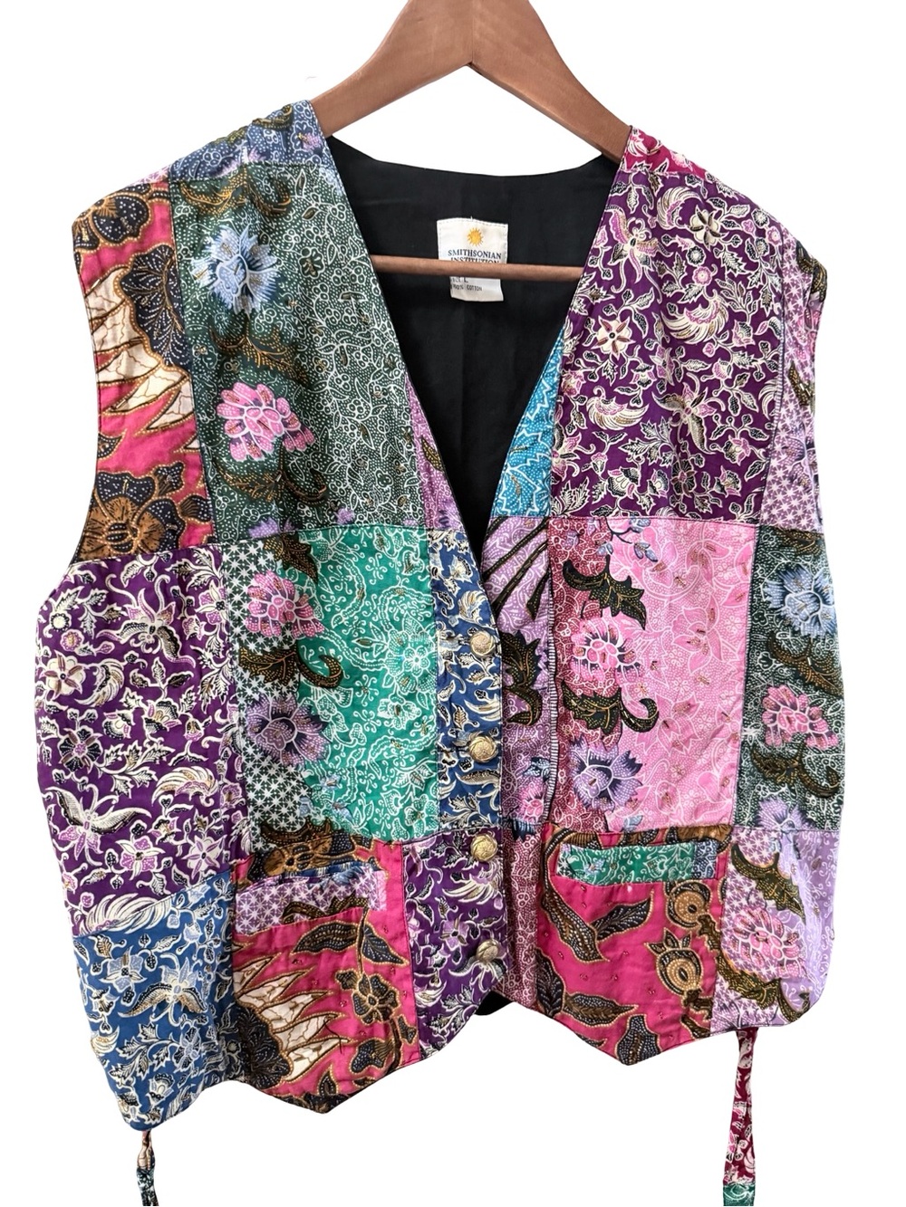 Smithsonian Institution Embellished Patchwork Vest